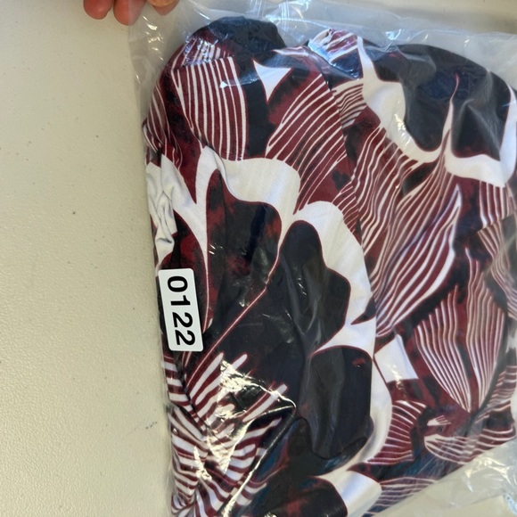 Vintage Y2K 2000 Floral Red Black White Cocktail Summer Dress Size Large - Picture 14 of 14